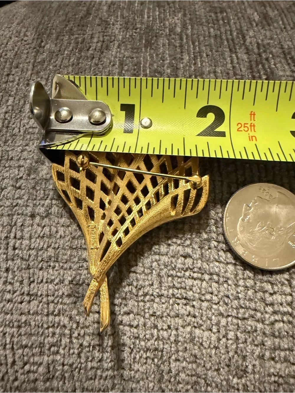 Trifari Gold-Tone Woven Fan Hair Clip